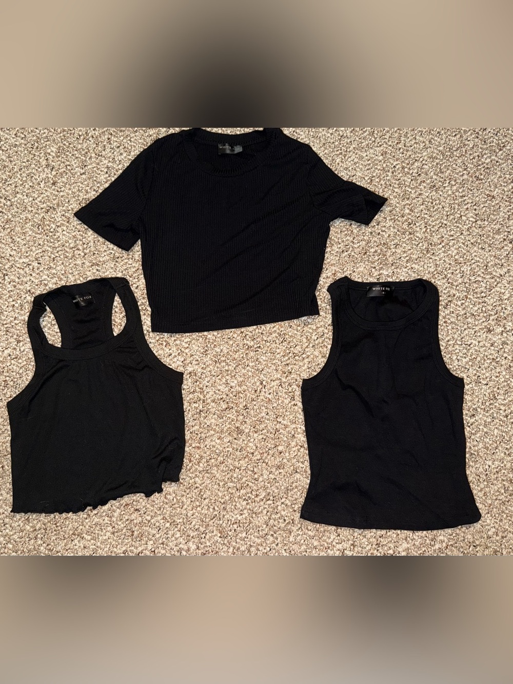 White Fox Crops  • Size Small • NWT